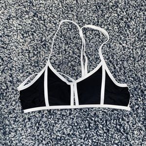 Black and white slit top small